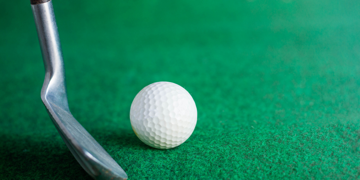 Golf ball and club and golf course