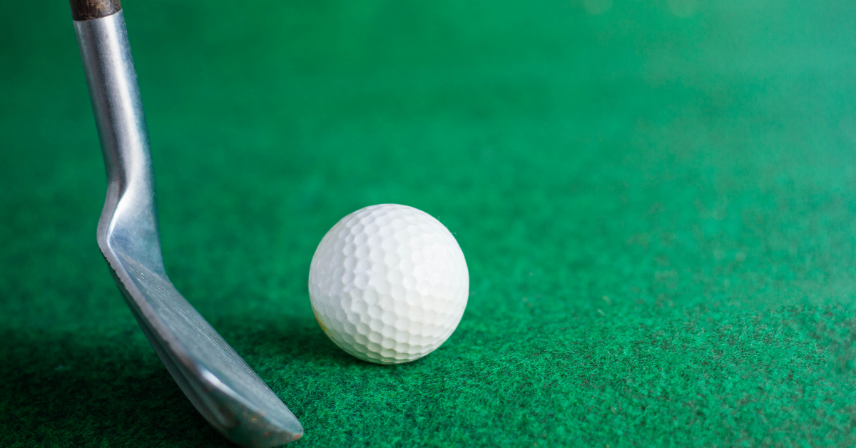 Golf ball and club and golf course