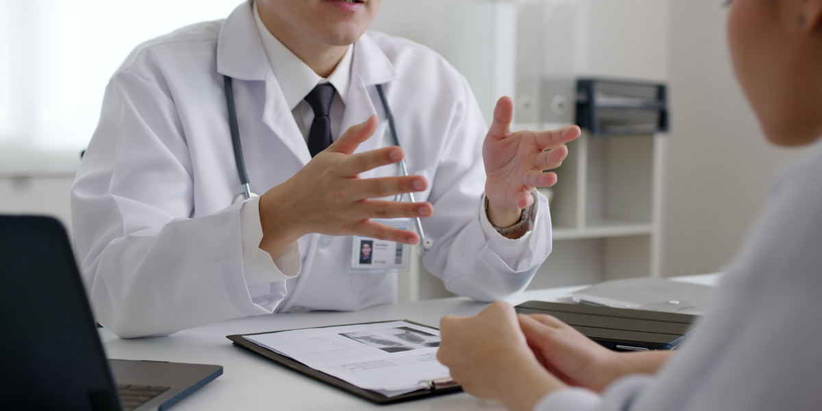 Doctor explaining results to patient