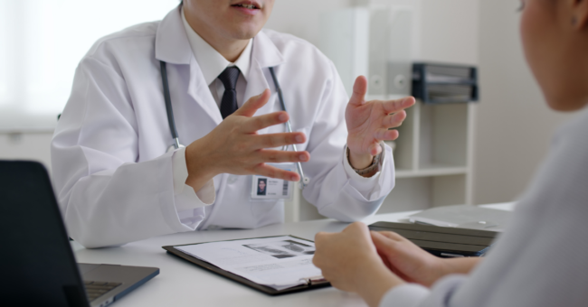 Doctor explaining results to patient